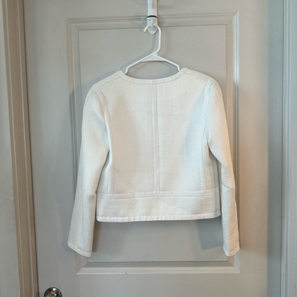 Sandro Kimmy Off White/Cream Textured Feminine Lady Jacket/Blazer, Size 38/2 - Picture 10 of 11